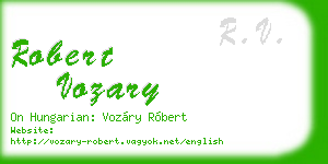 robert vozary business card