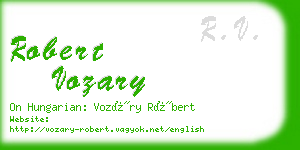 robert vozary business card